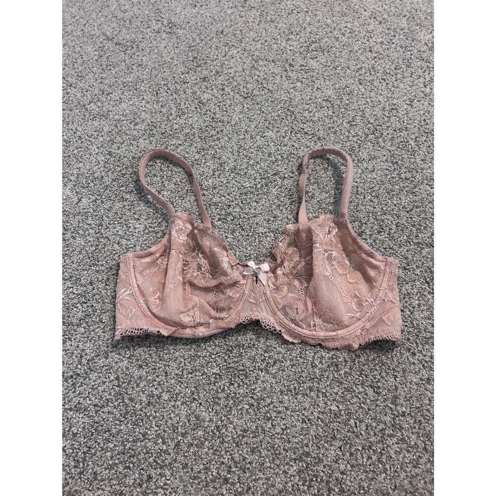 Victoria's Secret Body by Victoria Pink Floral Lace Unlined‎ Demi Bra 36D